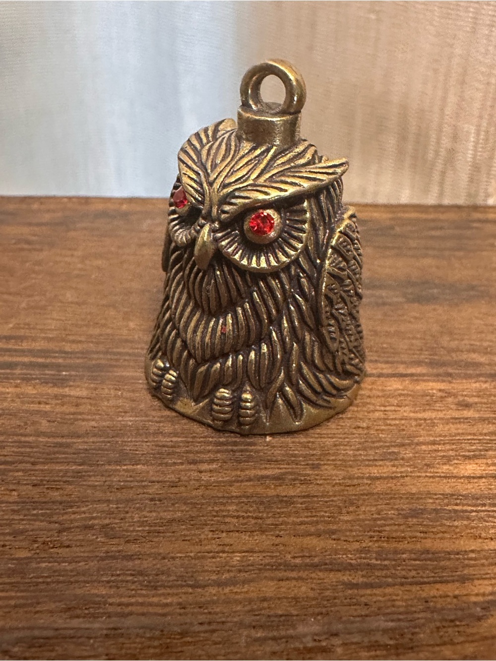 Miniature Brass Owl Charm Bell Collectible Figurine - Picture 6 of 14